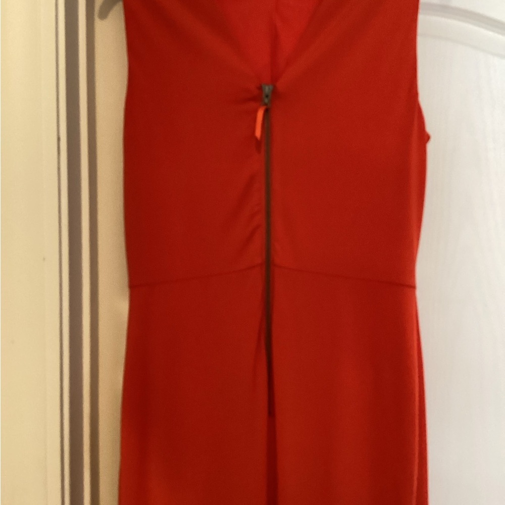 Sam Edelman Vibrant Red Midi Zip Up Back Dress - Picture 6 of 7